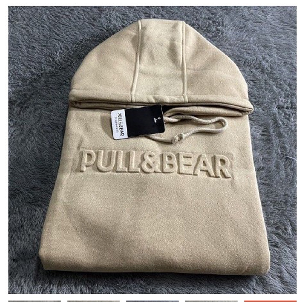 SWEATER HOODIE PULL AND BEAR JAKET PULOVER EMBOSSED 3D FONT TIMBUL