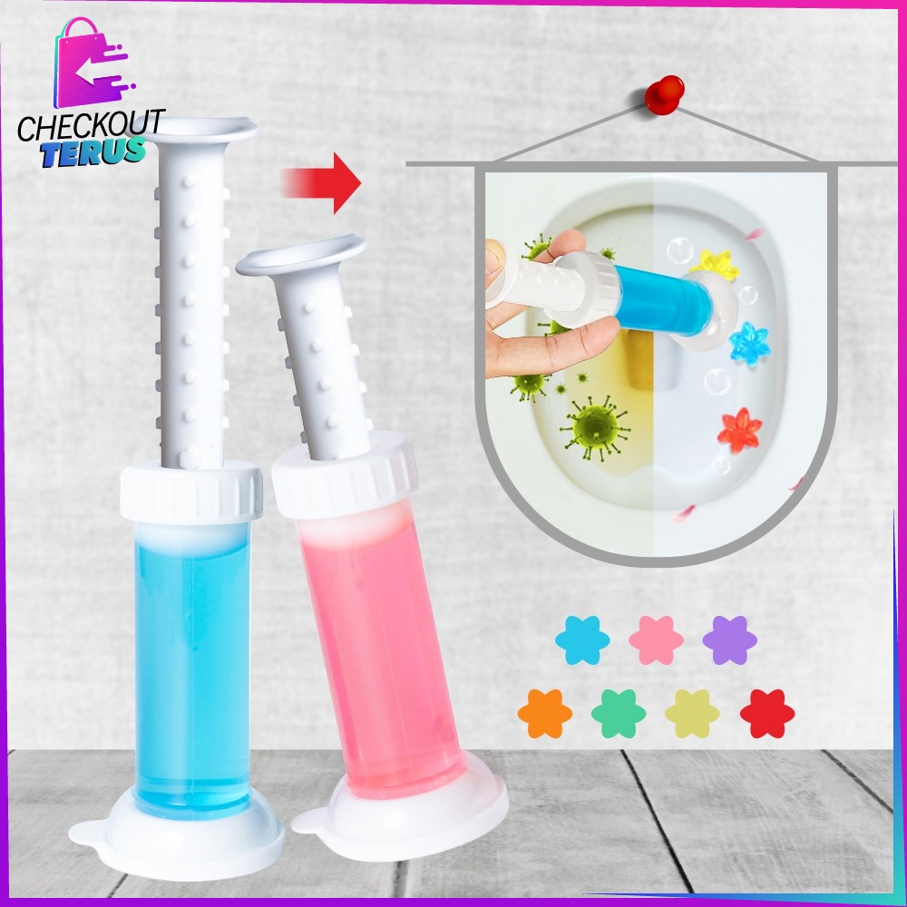 CT C771 Sabun Suntik Gel Pengharum Toilet Bentuk Bunga Wangi Lavender Pembersih Closet Wastafel Flower Soap