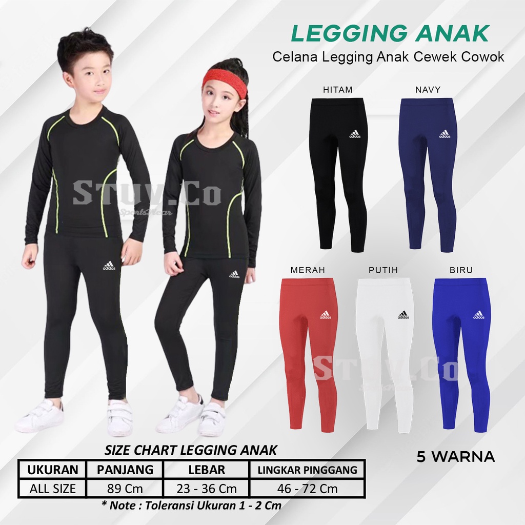 LEGGING ANAK LONGPANTS BASELAYER OLAHRAGA 5 WARNA KEREN