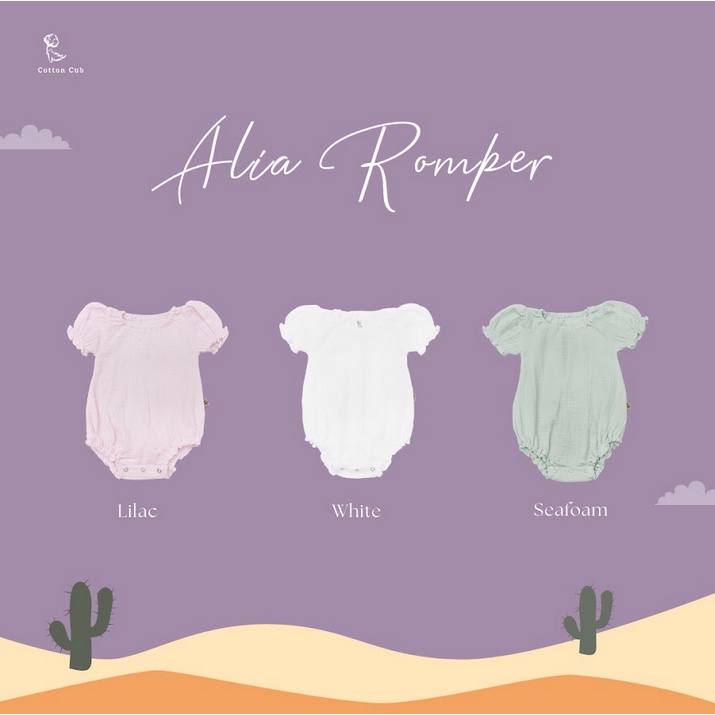 Cotton Cub Alia Romper - Jumper Romper Bayi Perempuan Bodysuits Baby Baju Rumah Anak