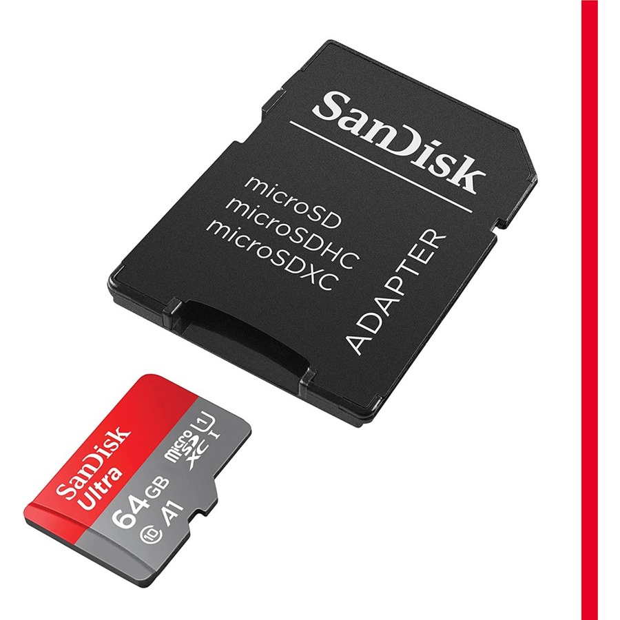 Sandisk MicroSDXC Ultra 140MB/S 64GB Class 10 UHS-1 A1 - SDSQUAB-064G