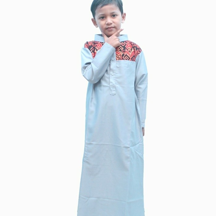 gamis koko anak baju muslim anak cowok gamis anak laki jubah koko - Hitam, S Berkualitas P0C5