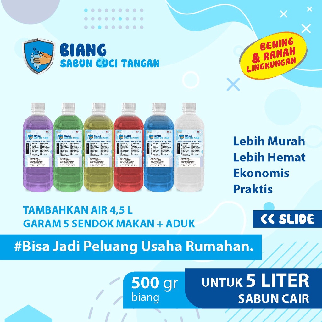 Biang Sabun Cuci Tangan / Bibit Sabun Cuci Tangan Aroma Buah Segar Kemasan 500Gram