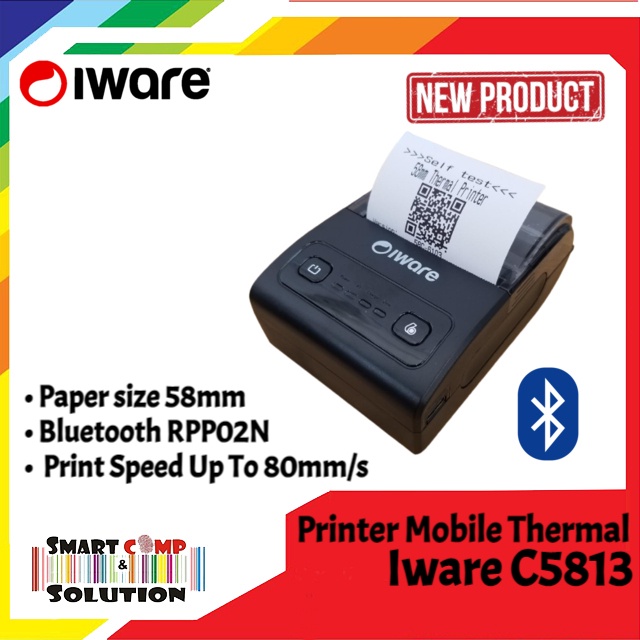 Printer Mobile Thermal 58mm Iware C5813 / C58 13 - Bluetooth RPP02N