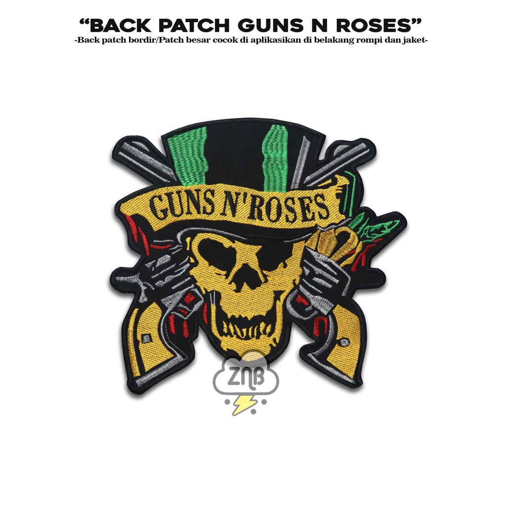 PATCH GUNS N ROSES PATCH BORDIR PATCH MUSIK/BAND