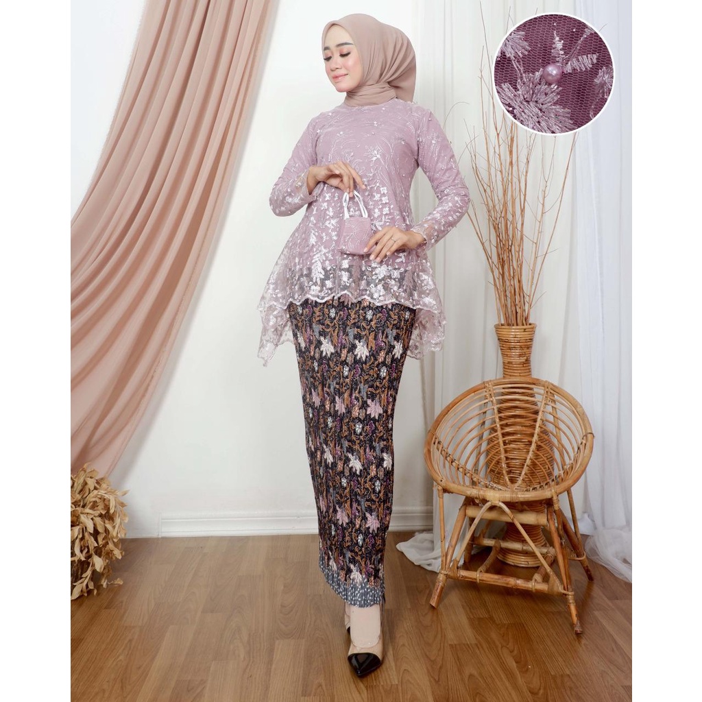 kebaya blouse rinjani - blouse kebaya terlaris - model kebaya kekinian - kebaya wisuda modern -  ootd kondangan dan acara pesta