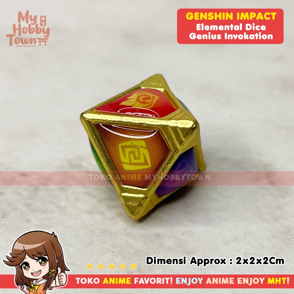 Dadu Genshin Impact Elemental Dice Genius Invokation Game