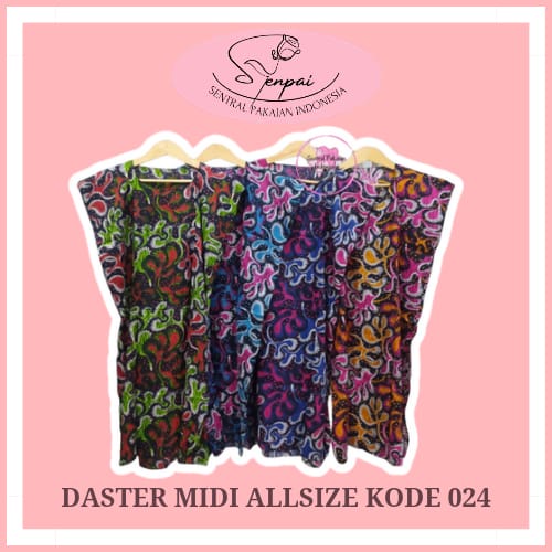 DASTER MIDI ALL SIZE | TANPA LENGAN KODE 024