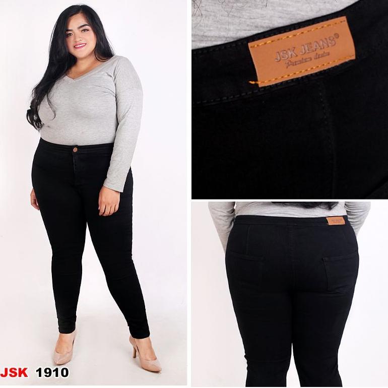 PALING DICARI JUMBO BIGSIZE Celana Highwaist Jeans Wanita Denim Stretch Cewek JSK JEANS