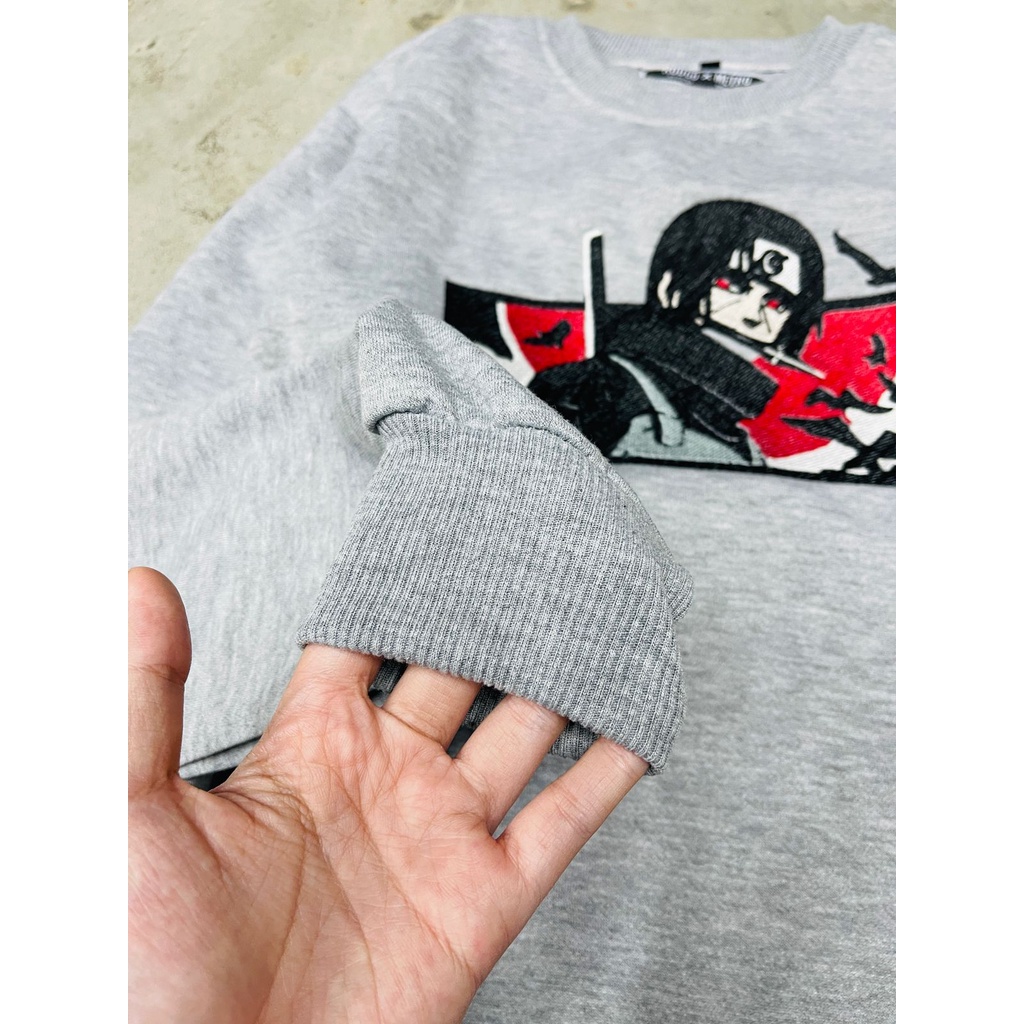 Crewneck Itachi Embroidery Anime Manga Naruto Premium Unisex