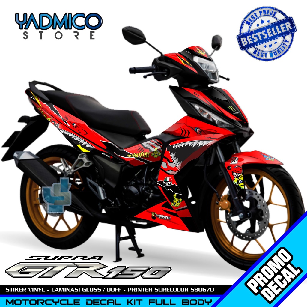Decal Supra GTR 150 Full Body - Stiker Supra GTR Full Body - Decal Hologram Supra GTR 150 Variasi - 
