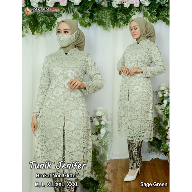 Permata Olshop / Kebaya Tunik Busui Jenifer Part II / Kebaya Busui / Kebaya Brukat / Kebaya Tunik / Kebaya Wisuda / Kebaya Seragam / Kebaya Jumbo LD 130