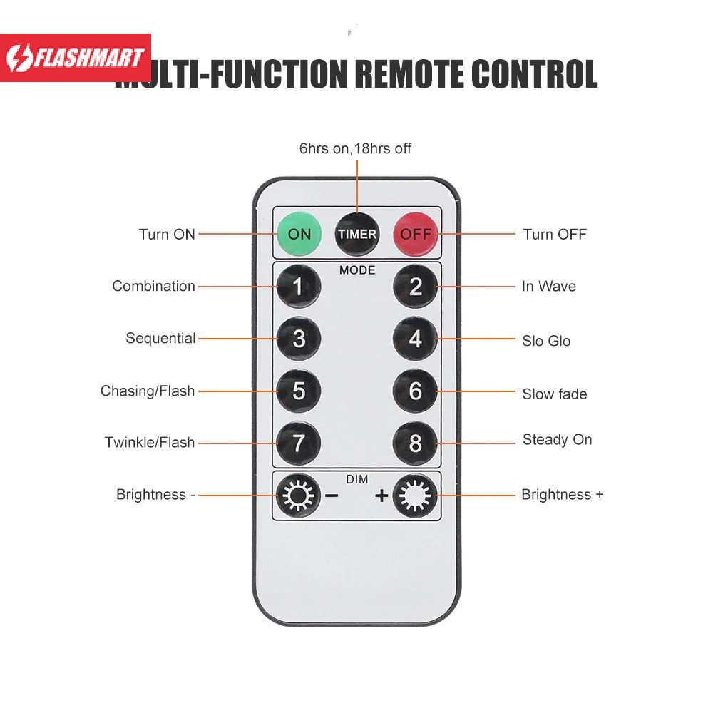 Flashmart Lampu Hias Gorden String Lights USB 300LED 3x3Meter with Remote - ANB300