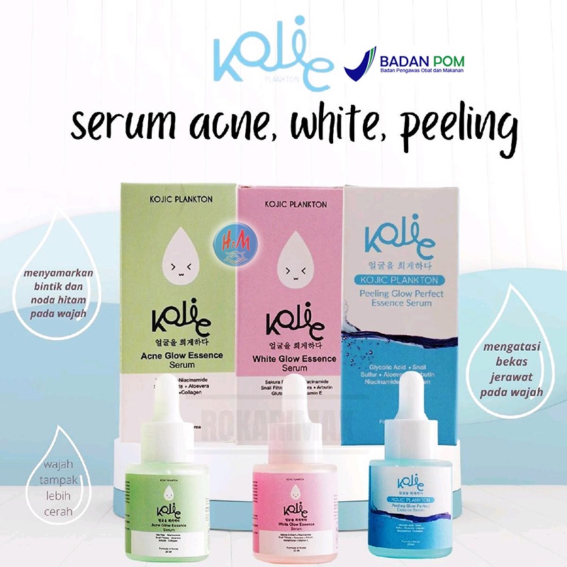 ❤️ MEMEY ❤️ KOJIC PLANKTON  Essence Serum 20ml || Acne Glow || White Glow || Peeling Glow