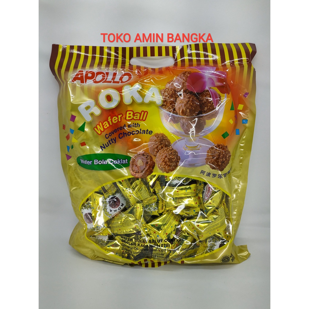 

Roka Wafer Bola Coklat Apollo Kemasan 70 - 80 Butir