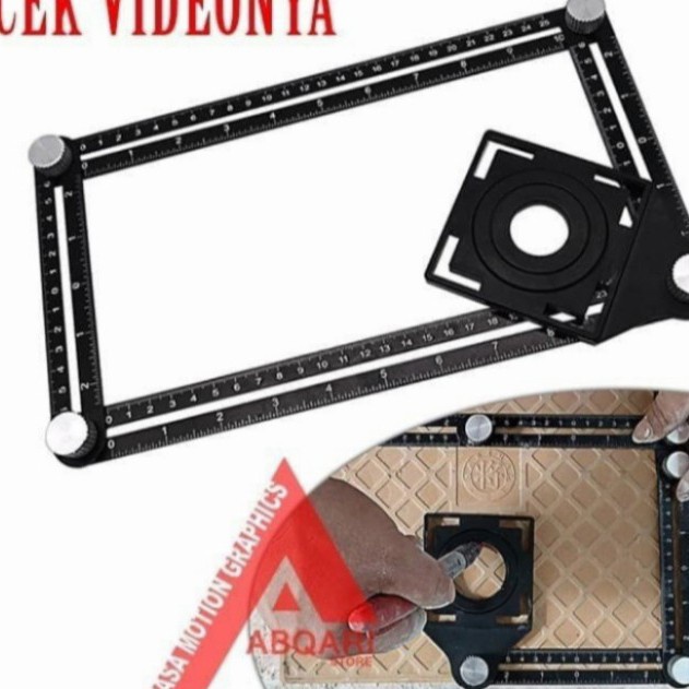 

Penggaris Template Pelubang Keramik Granit Marmer/Six Fold Ruler
