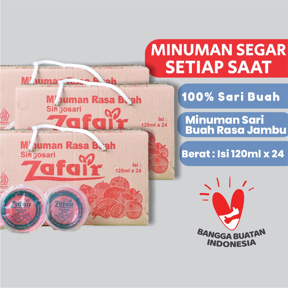 

GOM - Minuman Sari Buah Rasa Jambu 120ml x 24 Enak dan Menyegarkan / Sari Buah Asli / Minuman Gelas Enak Segar / Minuman Sehat / Minuman Vitamin C / Minuman Buah Buahan / Homemade / Buah Tropis