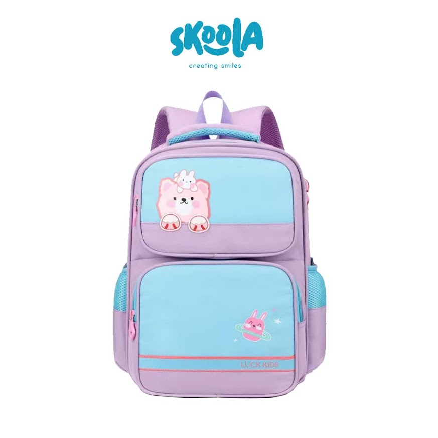 Skoola Tas Sekolah Anak Perempuan SD Ransel Bear - Shiro