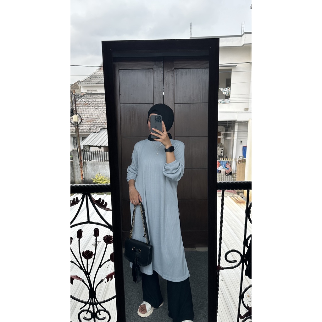 Tunik wanita | Tunik Waffle Wanita | fashion Muslim