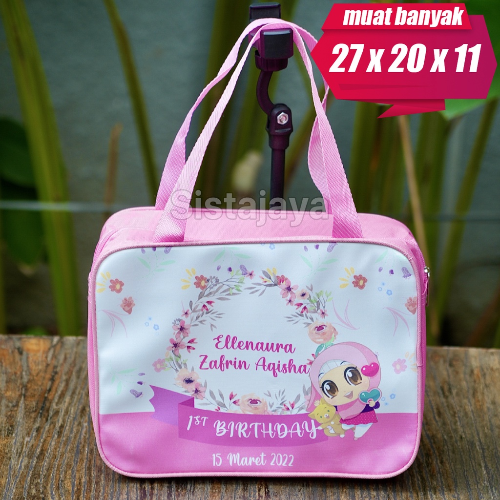 Goodie bag ulang tahun anak custom nama Kartun Muslim / Goodie bag ultah anak premium / Goodie bag c