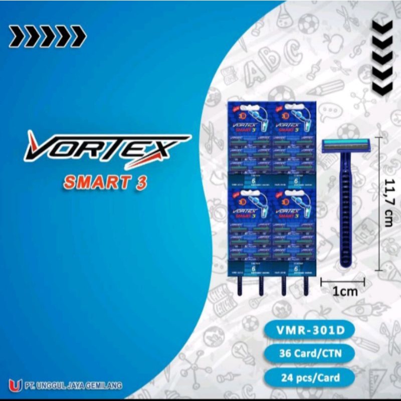 1 pcs cukur kumis 3 mata pisau