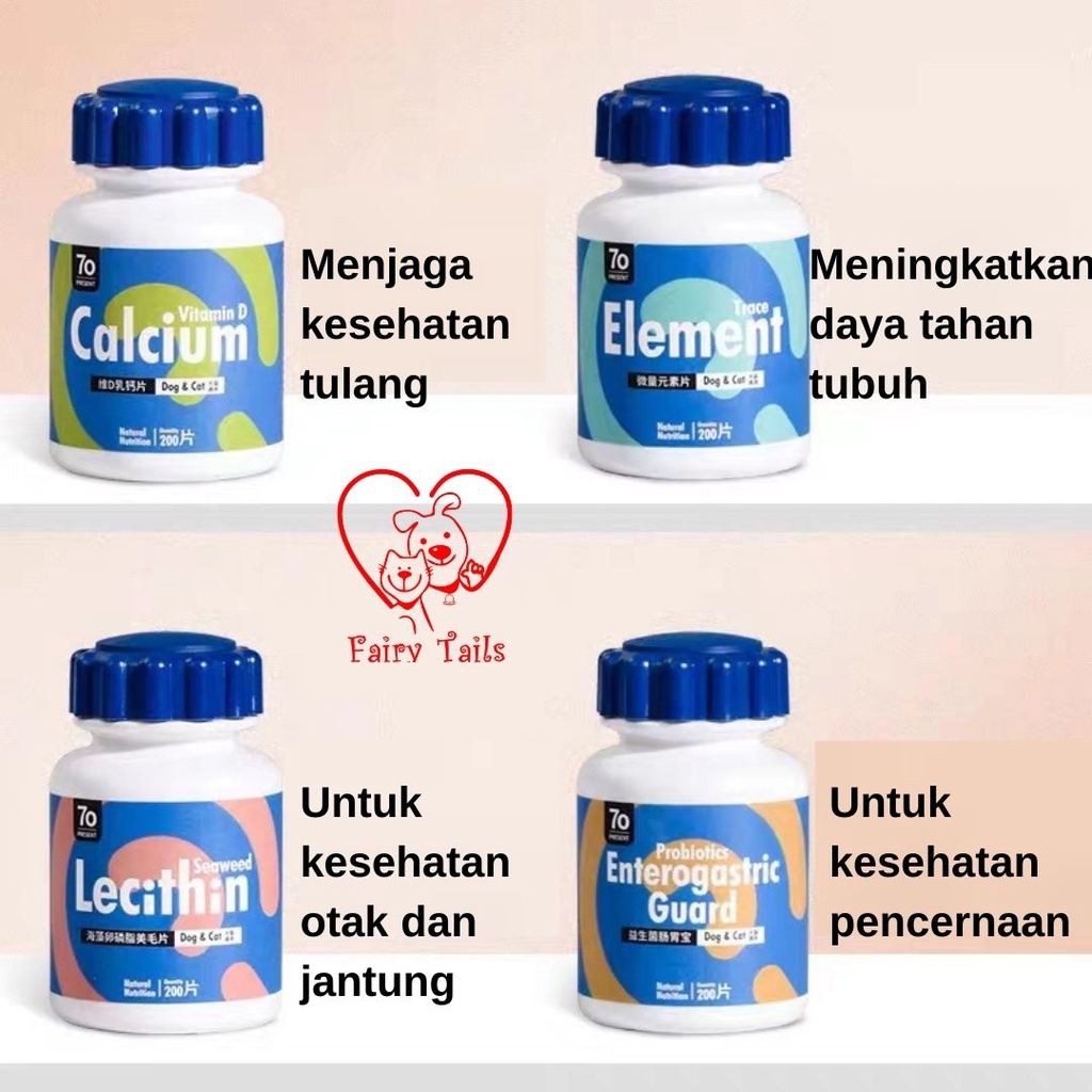 [Germany Formulation ] Suplemen Vitamin Tablet Untuk Tambahan Nutrisi Menunjang Kesehatan dan Daya Tahan Tubuh Anabul Untuk Kucing dan Anjing