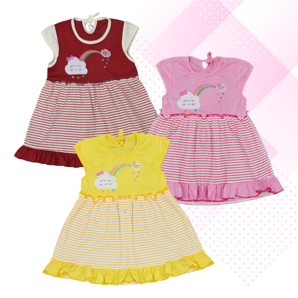 Dress Bayi Perempuan Pakaian Pesta Bayi Balita Perempuan PLANET KIDZ Baju Bayi Perempuan Rok Bayi Tutu Setelan Bayi Perempuan Baru Lahir Baju Terusan Bayi Newborn Baju Anak Perempuan TRS-190