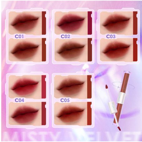 (READY &amp; ORI) Focallure Multicolor 2IN1 Lipstick &amp; Lip Gloss FA327 FA 327