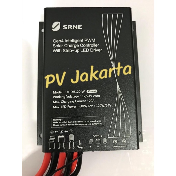 SRNE SR-DH120-W 20A PWM Solar Charge Controller LED Driver (PJU SCC)