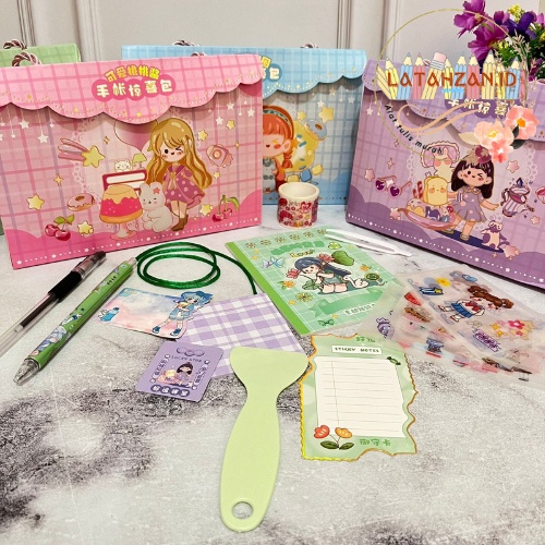 

PapperBag SZ 65 Paket Sticker Cewe Terlengkap Dengan Tas Lucu / Perlengkapan Sticker Termurah