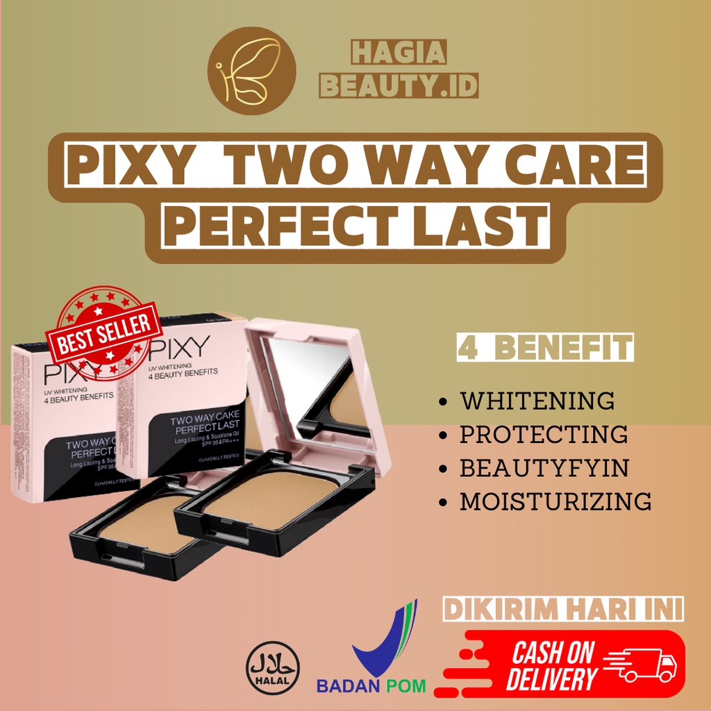 Bisa COD - PIXY TWO WAY CAKE PERFECT LAST - BEDAK PADAT PIXY