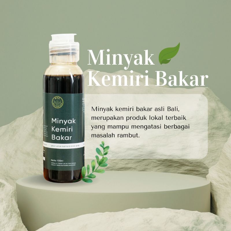 READY MINYAK KEMIRI BAKAR BALI 100 ML 100% ORIGINAL AMAN SUDAH TERDAFTAR BPOM