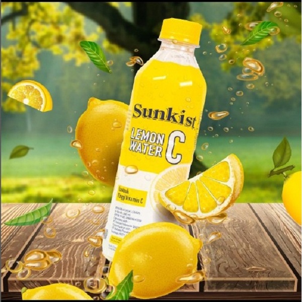 SUNKIST LEMON WATER C 330ML AIR MINUMAN VITAMIN-C