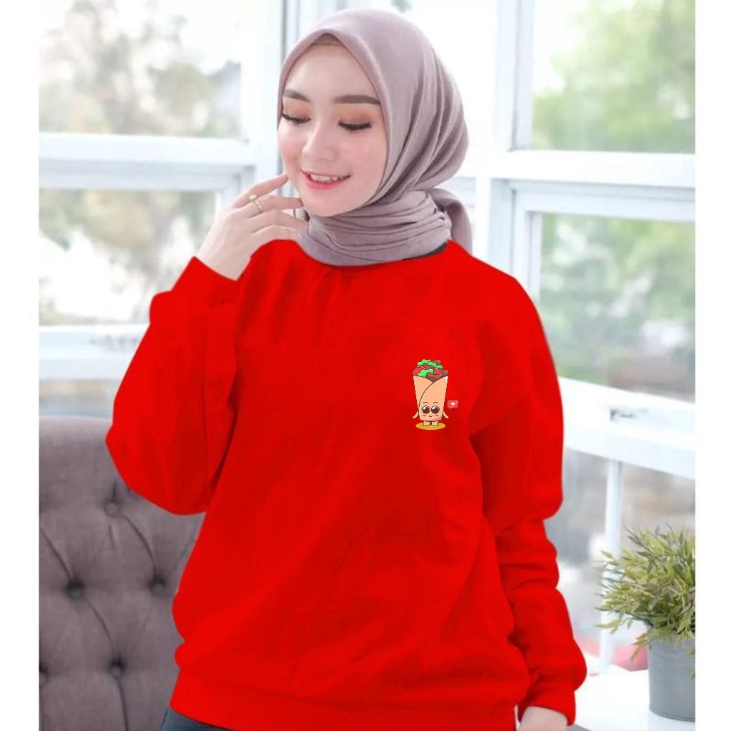 baju lengan panjang wanita logo kebab / kaos distro keren trendy dan kekinian /kaos terlaris / fashion