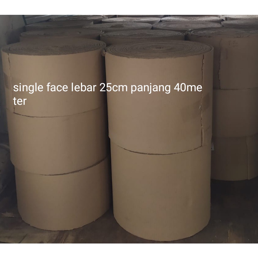 

Karton Lembaran Polos Single Face 1 ROLL Uk. Lebar 25 cm x 40 meter