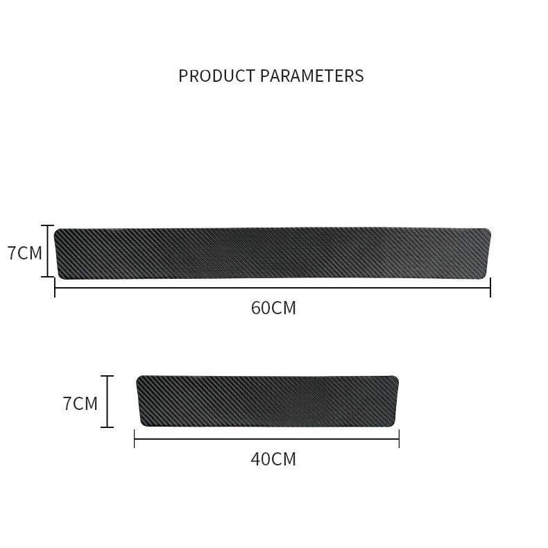 4pcs Serat Karbon luminous tape Pelindung Pintu Mobil doorsill Anti Gores Stiker Hias