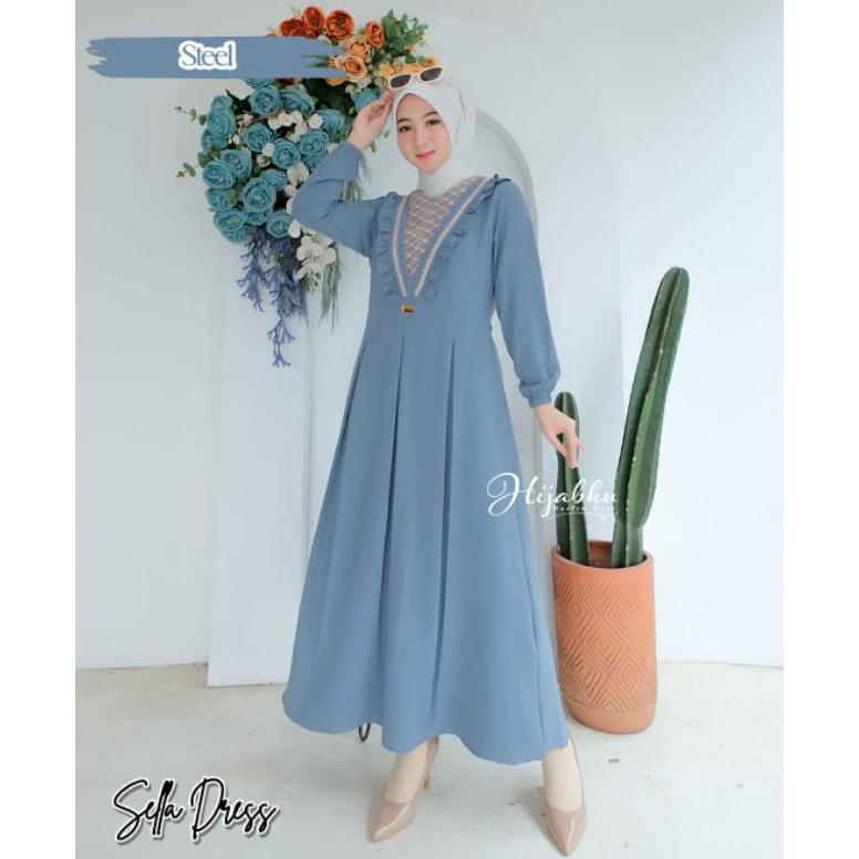 READY STOCK SELLA DRESS BY HIJABKU ORI// GAMIS BRAND HIJABKU ORI// GAMIS SELLA DRESS BY HIJABKU// GA