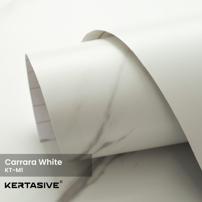 Terlaris Carrara White Marble 122 Cm - Kertasive Pvc Interior Film Kertasive