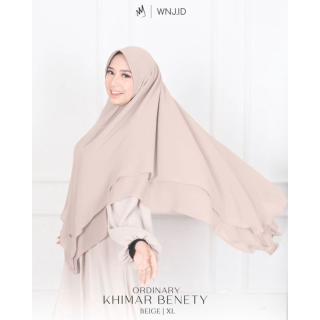 Khimar ORDINARY BENETY WNJ Wanoja Jilbab Instan Polos 2 Layer OKB