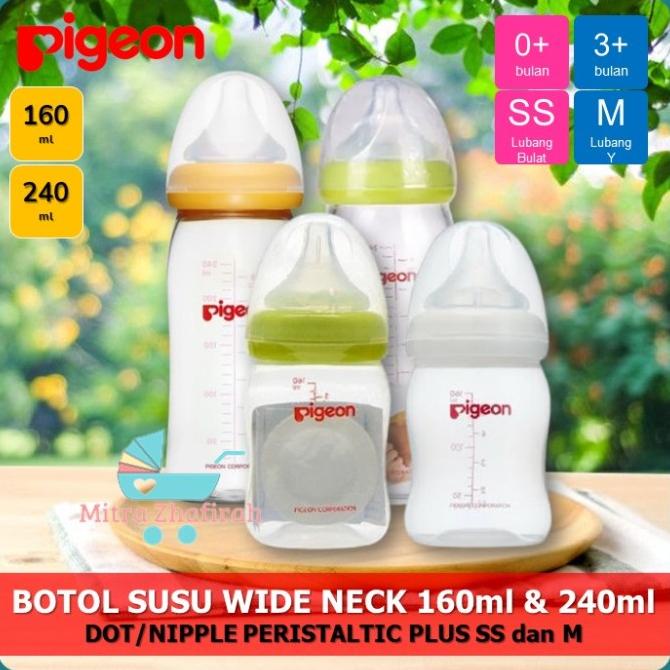 PROMO Botol SUSU Pigeon WideNeck 160ml 240ml - Botol Susu WIDE NECK PIGEON