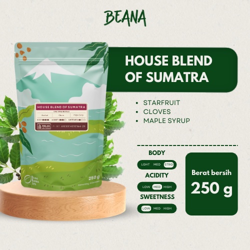 

House Blend of Sumatra Roasted Beans | Blend Kopi Robusta Arabica 250gr - Beana Roastery Semarang