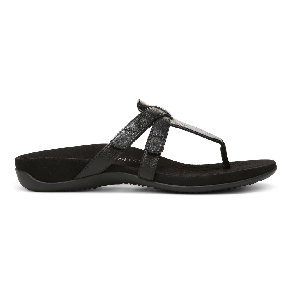 Vionic Karley Black Sandal Wanita