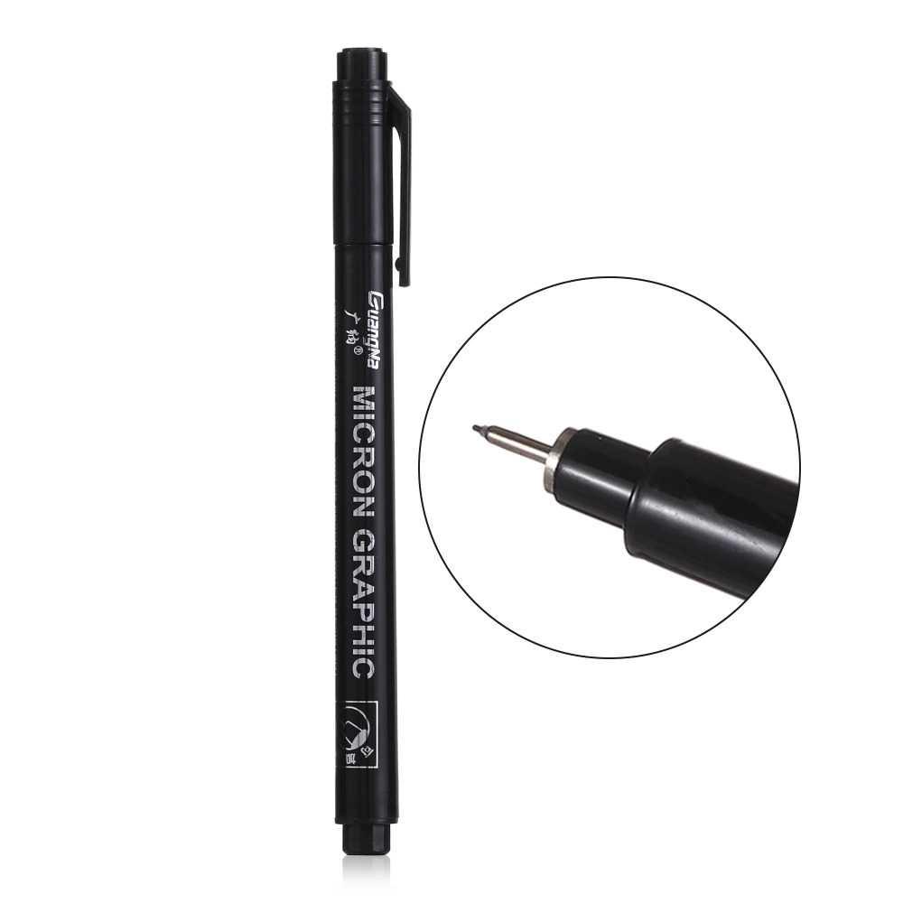 Pena Kuku Liner Dot Nail Art Graffiti Micron Graphic Pen 0.05mm - GN8050 - Black