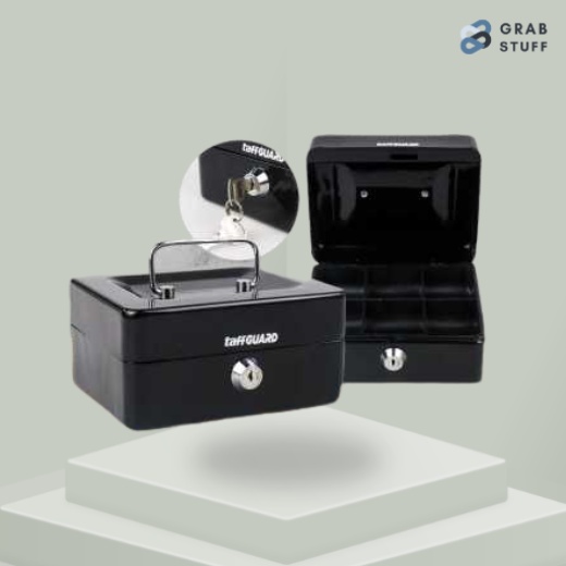 Kotak Brankas Tempat Penyimpana Uang Safebox Key Lock 15x12x8cm dengan Kunci / Brankas Brangkas Bera
