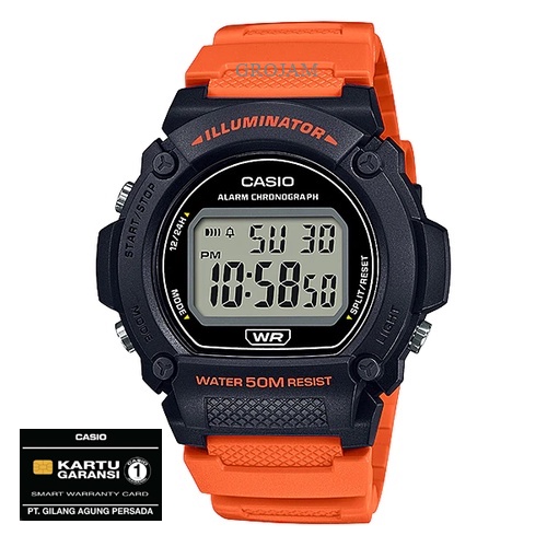 CASIO W-219H-1A W-219H-2A W-219H-8B W 219H ORIGINAL RESMI