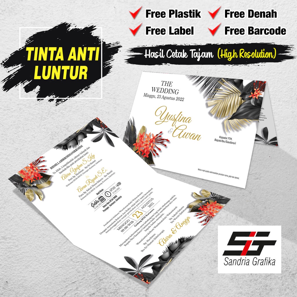 Undangan Pernikahan Rustic / Jasmine / L02