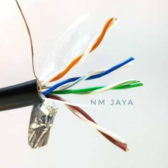 ♣ Kabel Lan Outdoor FTP Cat5E 100 meter Spectra atau Zimmlink Outdoor CCA Hitam Kabel Wifi Internet 