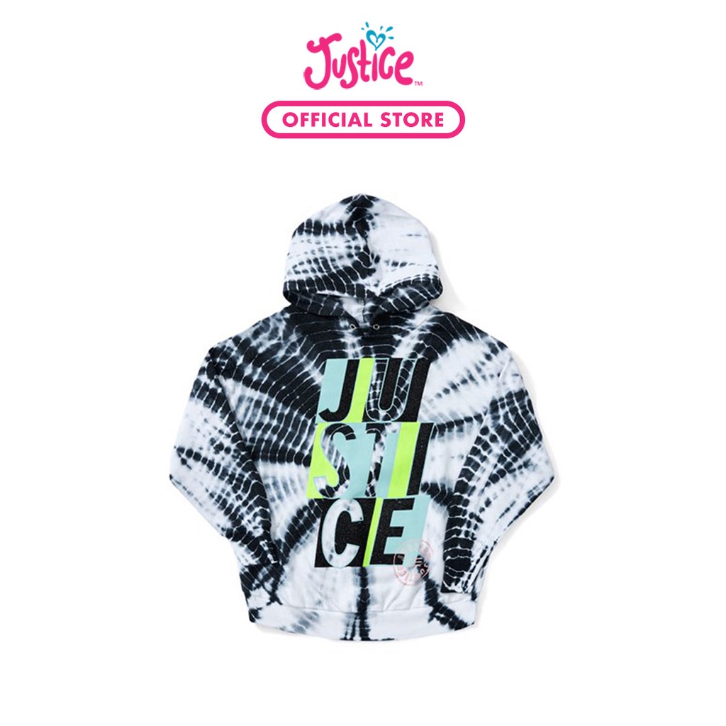 Justice Girls Oversized Hoodie - Jaket Sweater Anak Perempuan (Putih)