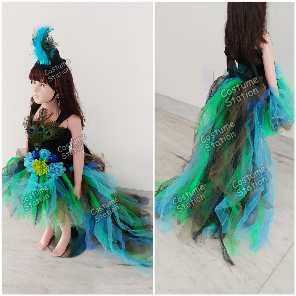 Kostum Purple Peacock / Costume Burung Merak Ungu Hewan Animal Bird Binatang anak