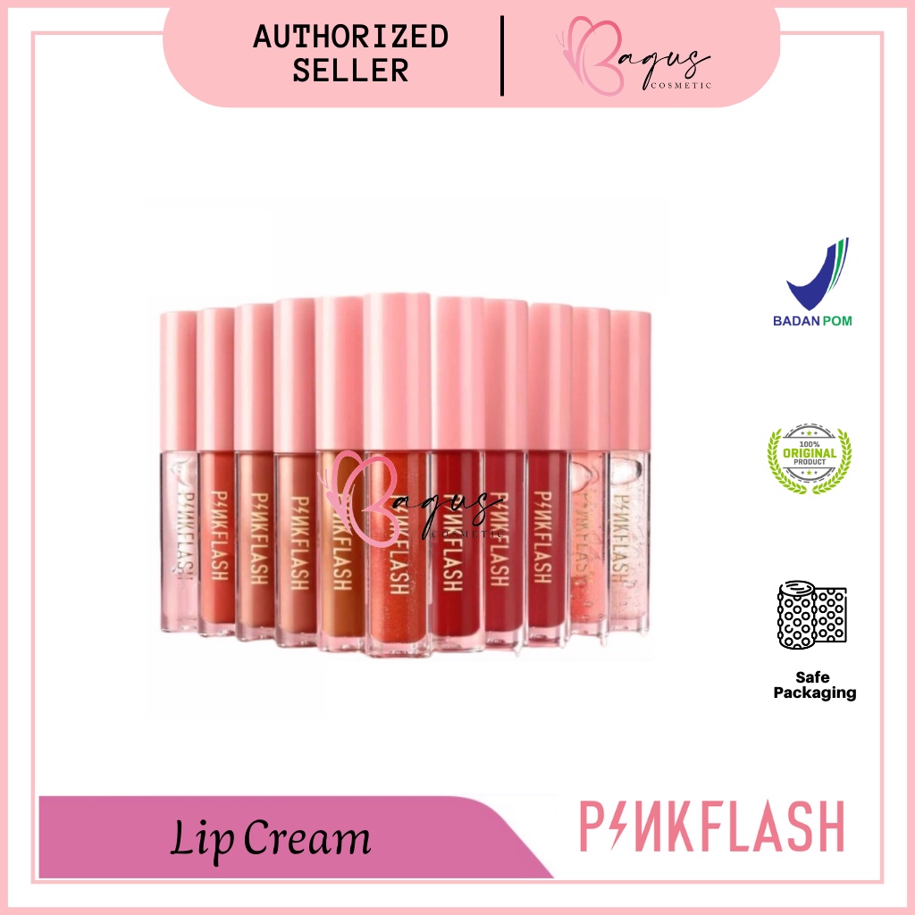 ⭐BAGUS⭐ PINKFLASH Lasting Matte Lip Cream | Lipcream | Pink Flash | BPOM PF-L01